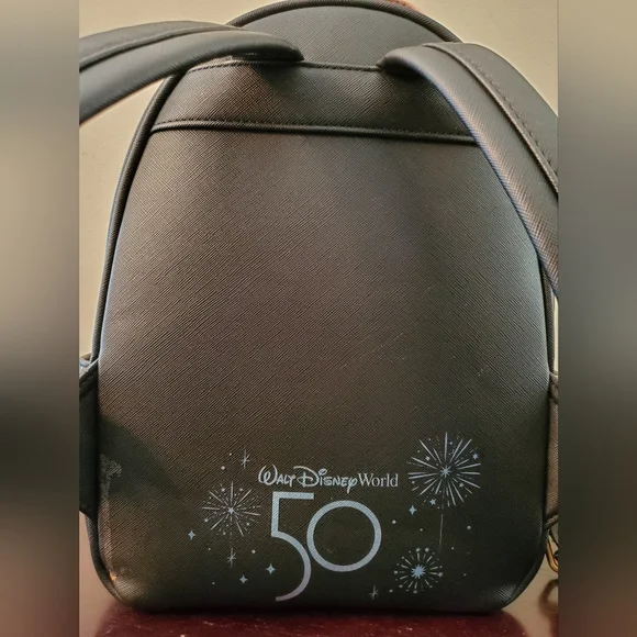 Walt Disney World 50th Anniv Loungefly Large Backpack & Minnie Mouse Stuff - Picture 5 of 16